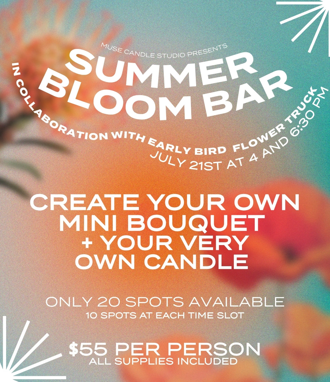 Summer Bloom Bar with Early Bird Flower Truck