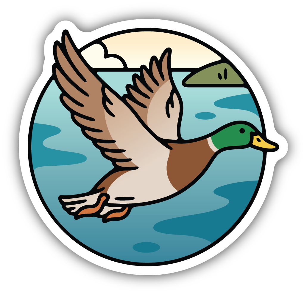 Flying Duck - Sticker
