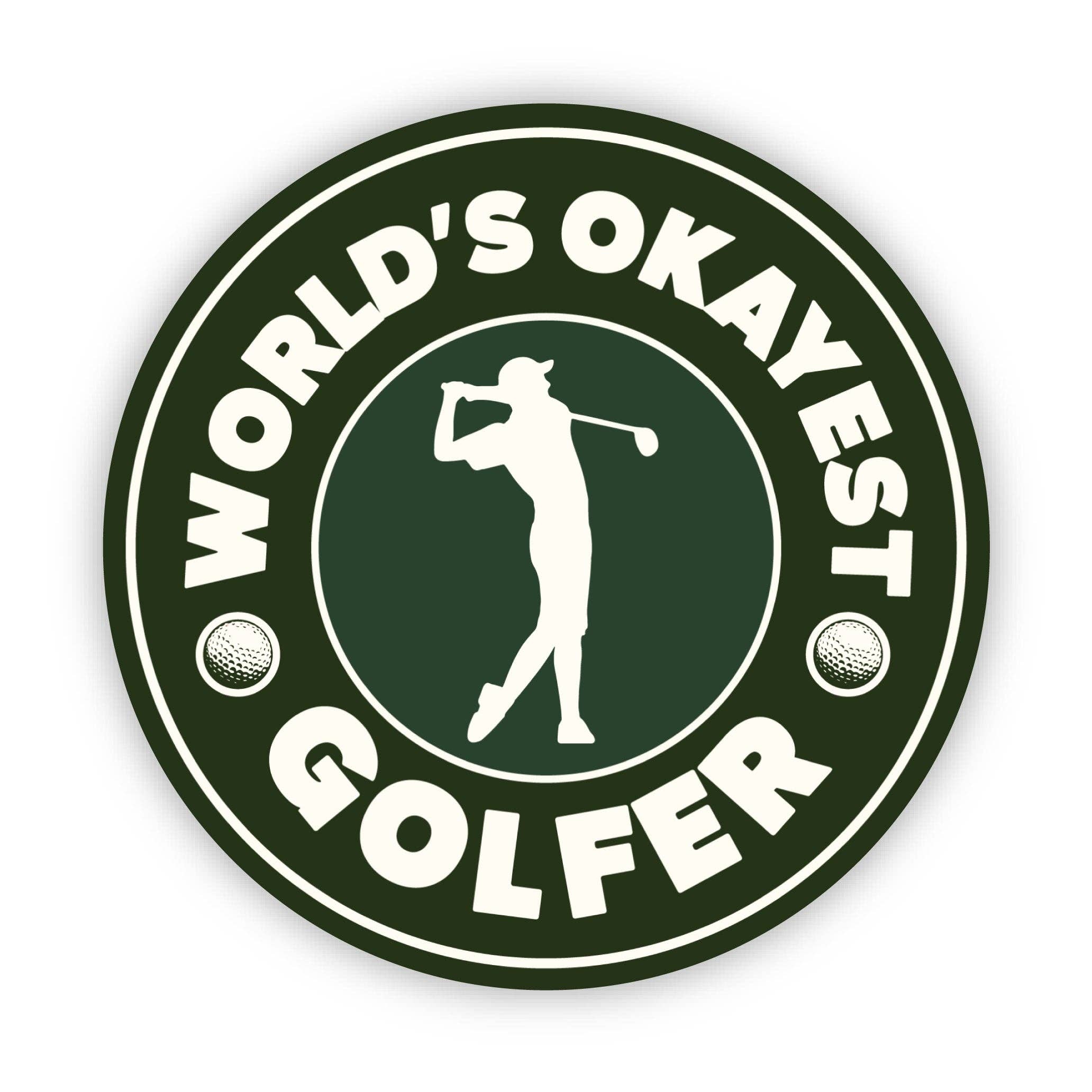 "World’s Okayest Golfer" Vinyl Sticker
