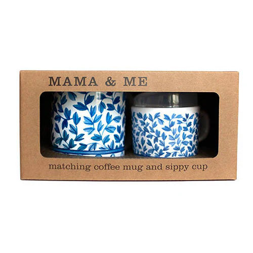 Blue & White Mama & Me Cup Set