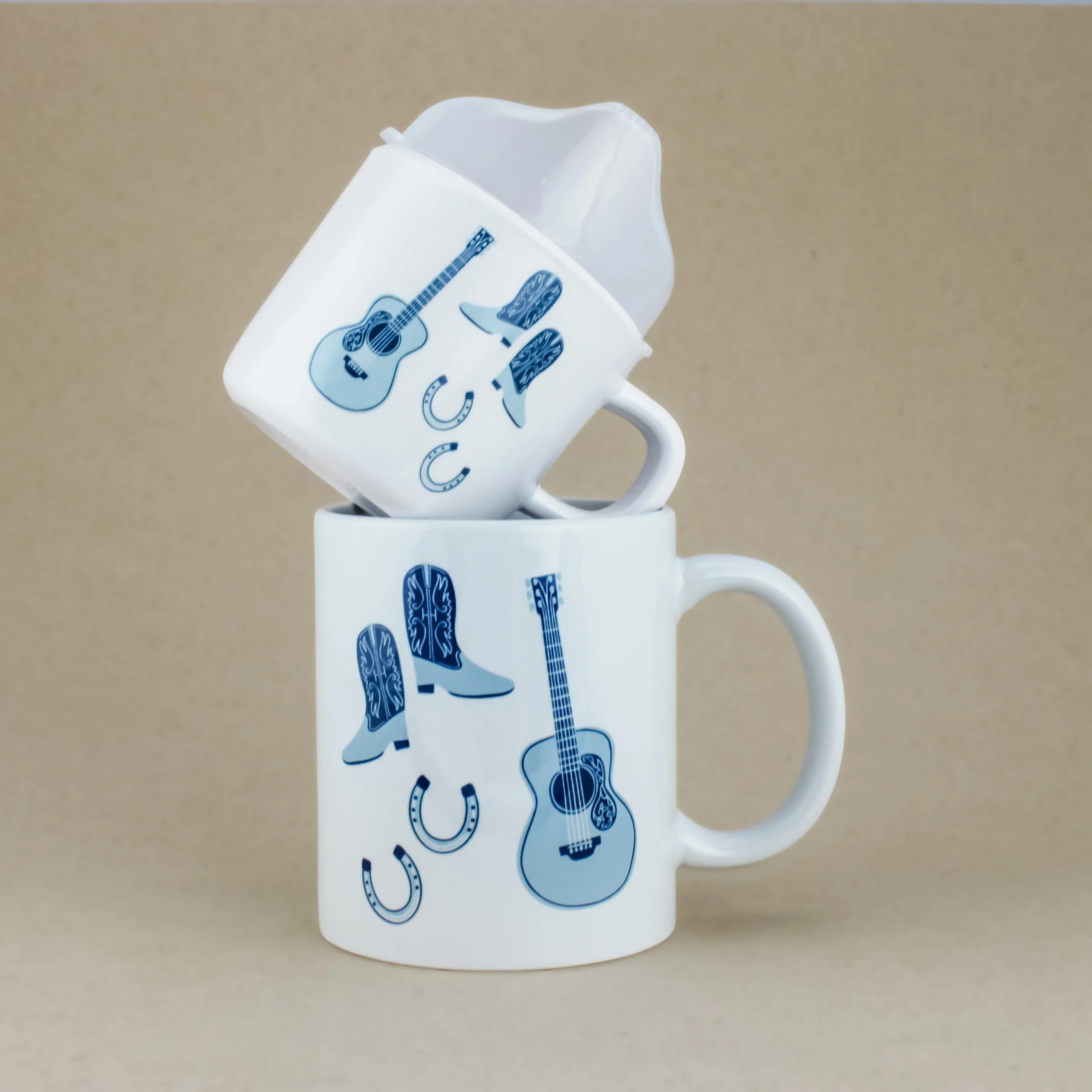 Cowboy Sippy + Mug Cup Set