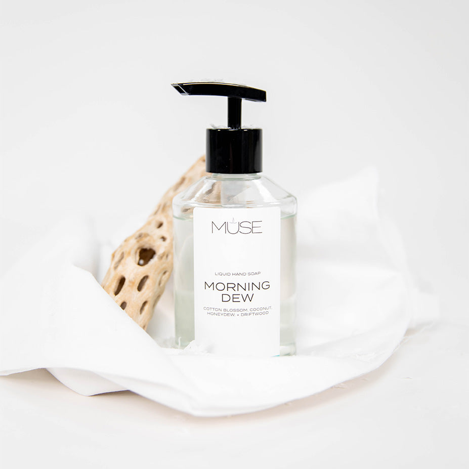 Morning Dew - Liquid Hand Soap Glass Bottle 10 oz