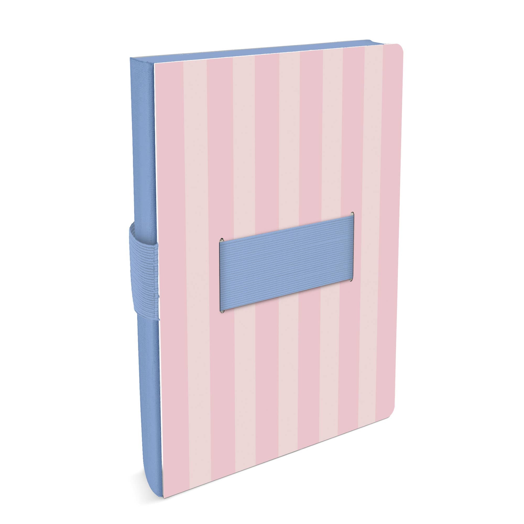 Pink Stripes Casey Notebook with Phone Loop