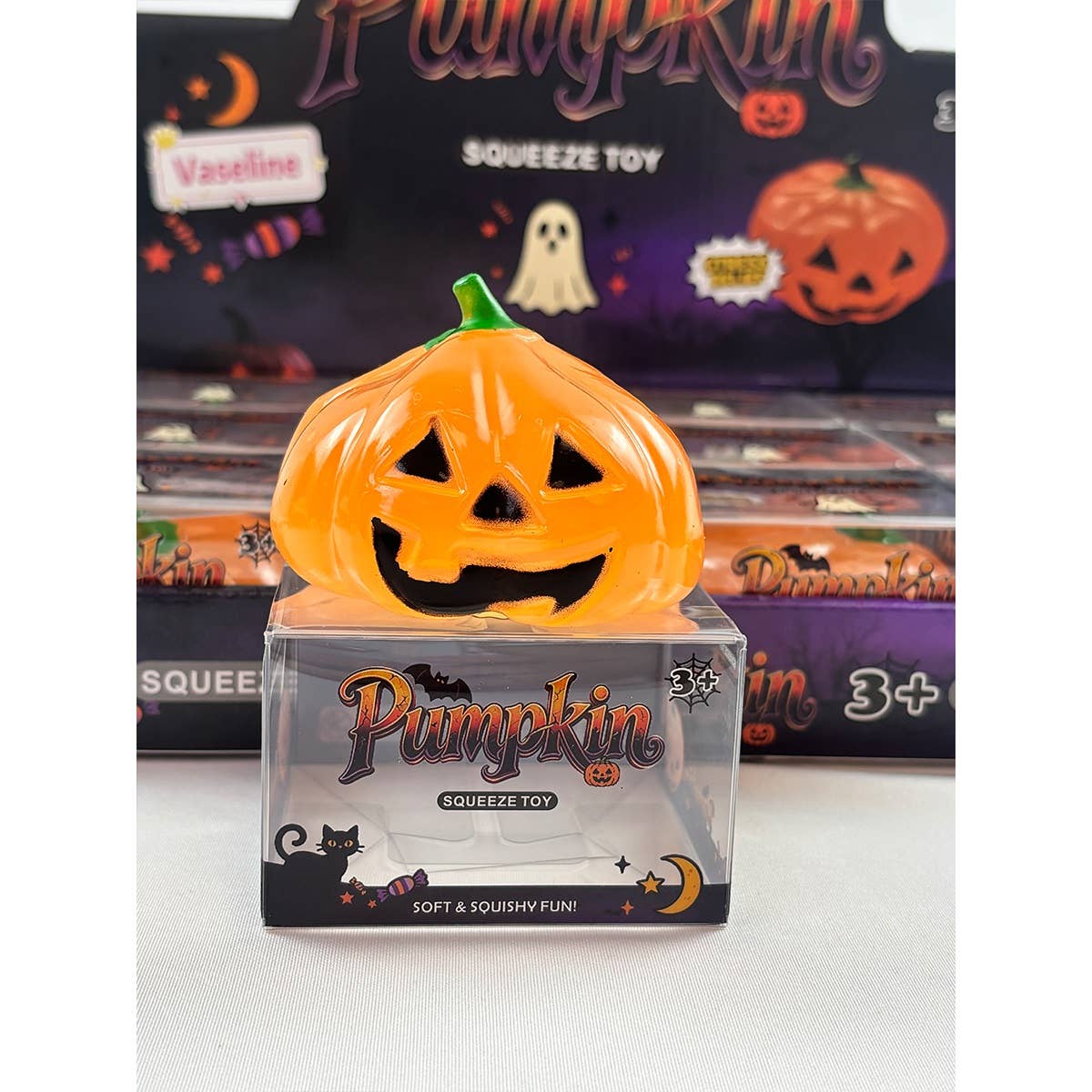 Vaseline Halloween Jack-o-Lantern Pumpkin Squishy Toy: PUMPKIN / ONE(12)