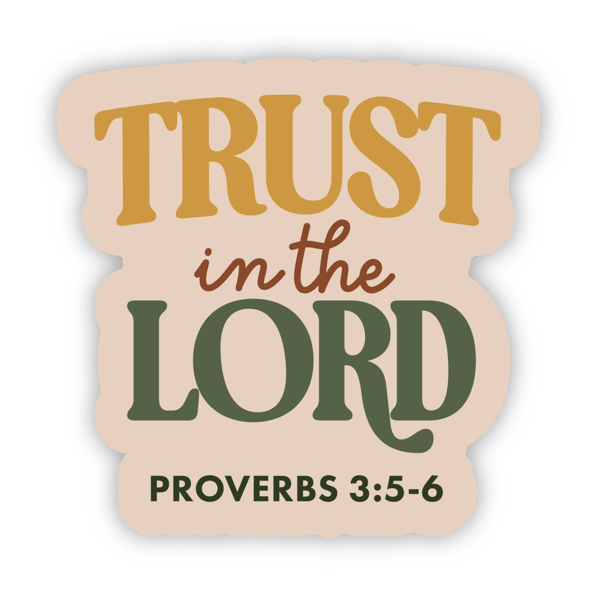 "Trust in the Lord" Faith Bible Verse Text Sticker