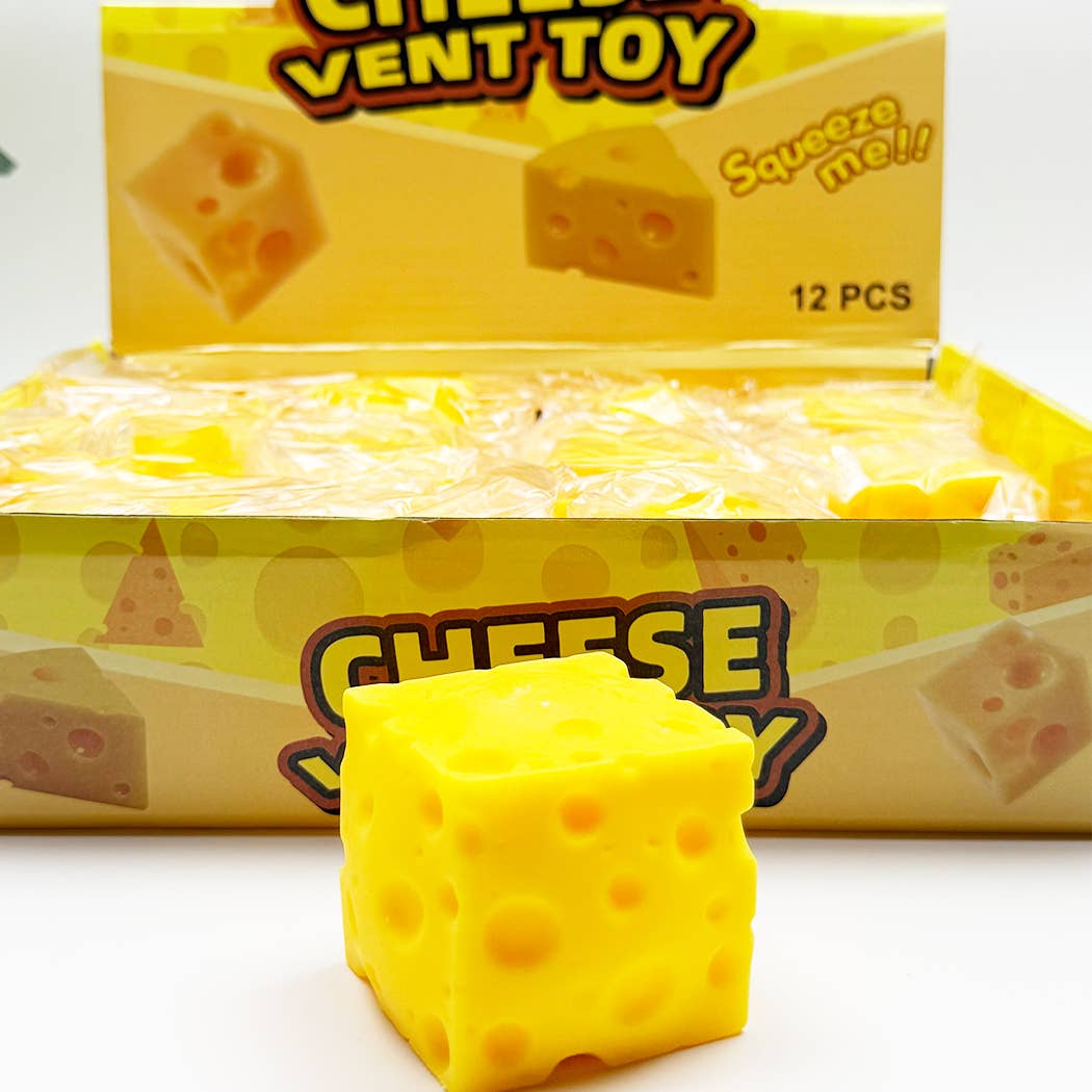 Cube Shape Cheese Squishy Toy: YELLOW / ONE SIZE(12)