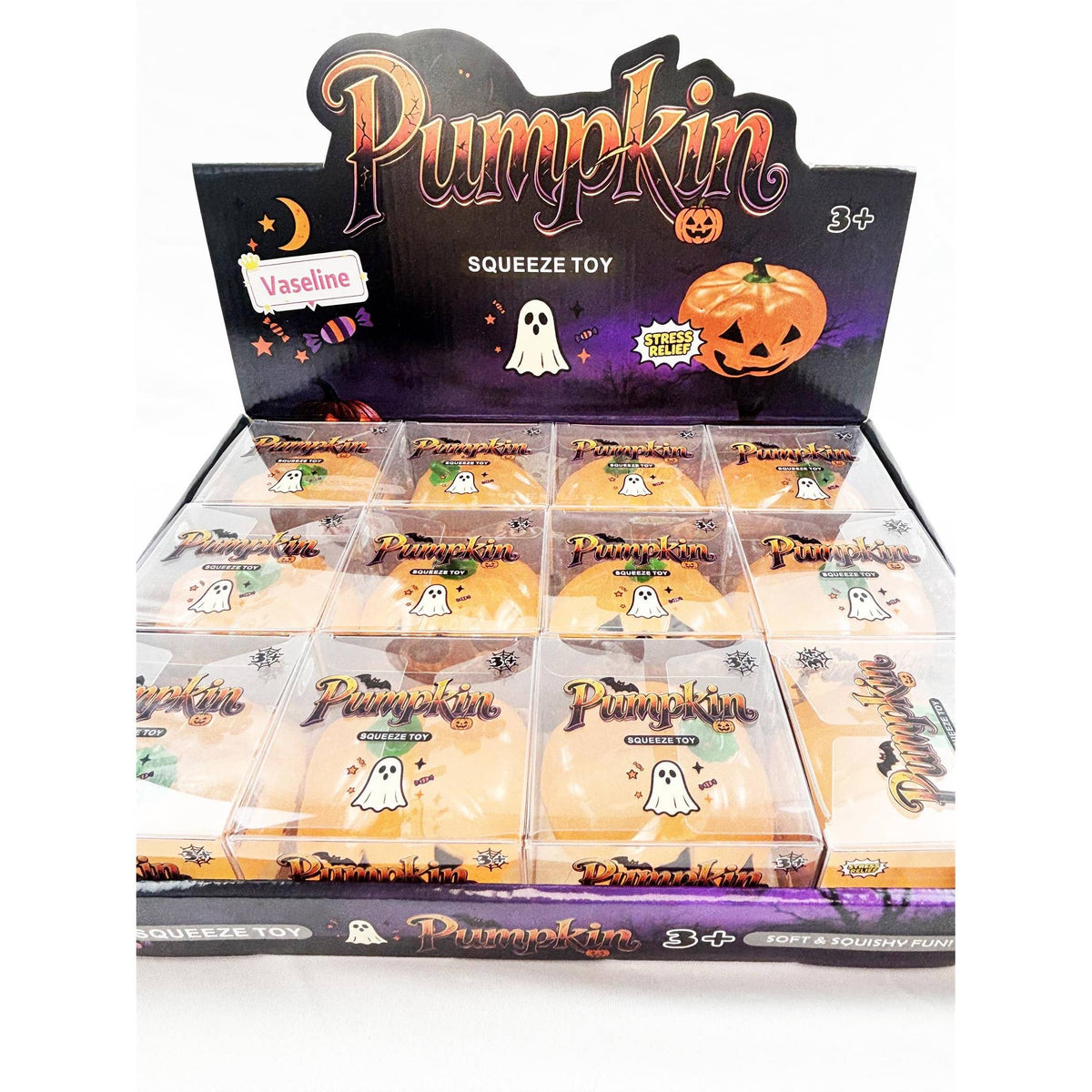 Vaseline Halloween Jack-o-Lantern Pumpkin Squishy Toy: PUMPKIN / ONE(12)