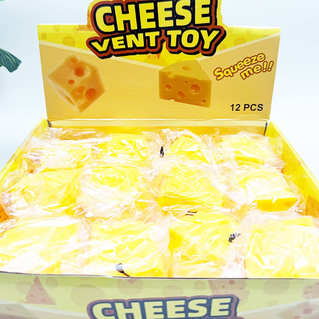 Cube Shape Cheese Squishy Toy: YELLOW / ONE SIZE(12)
