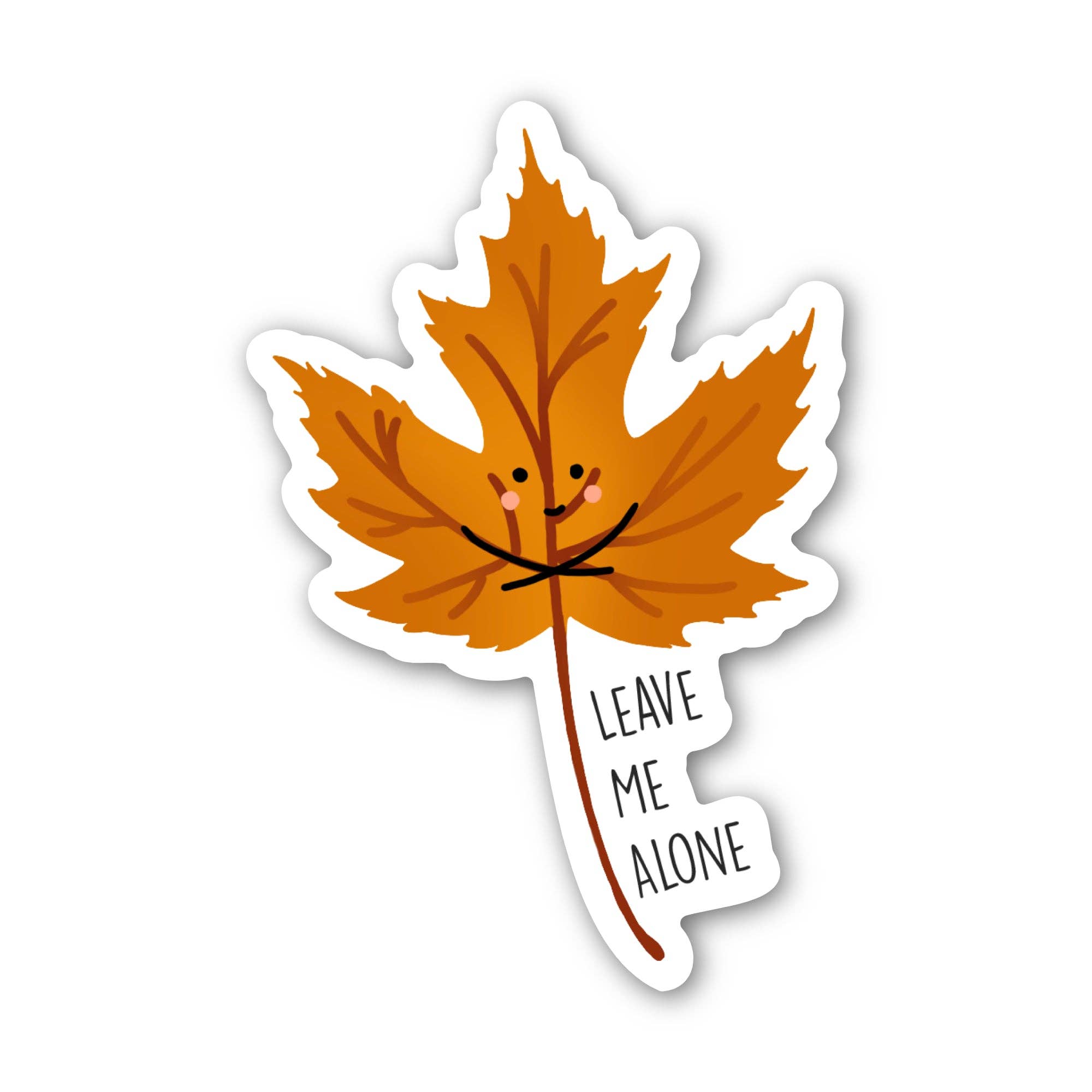 Leave Me Alone Leaf Sticker