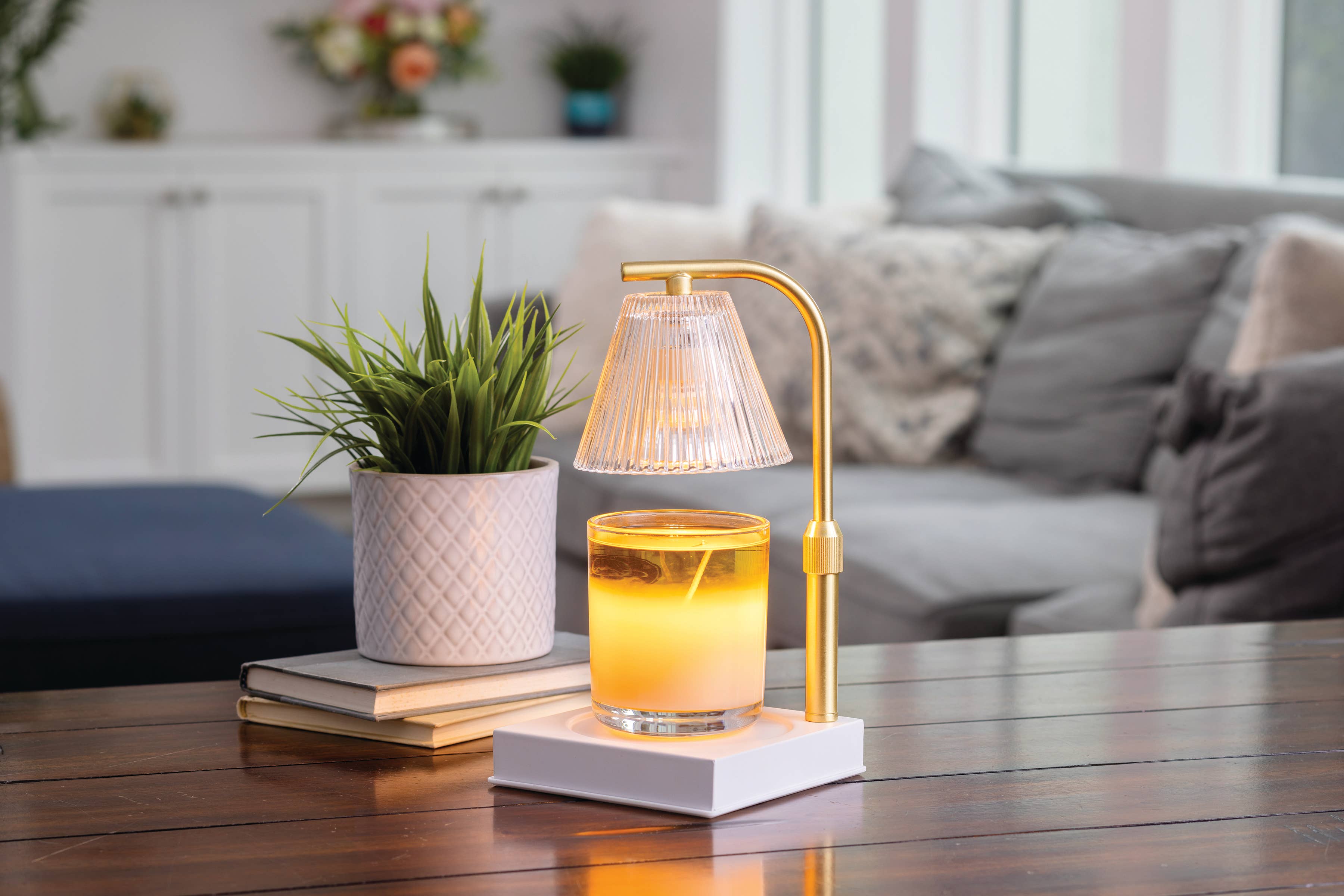 Luna Candle Warmer Lamp Gold