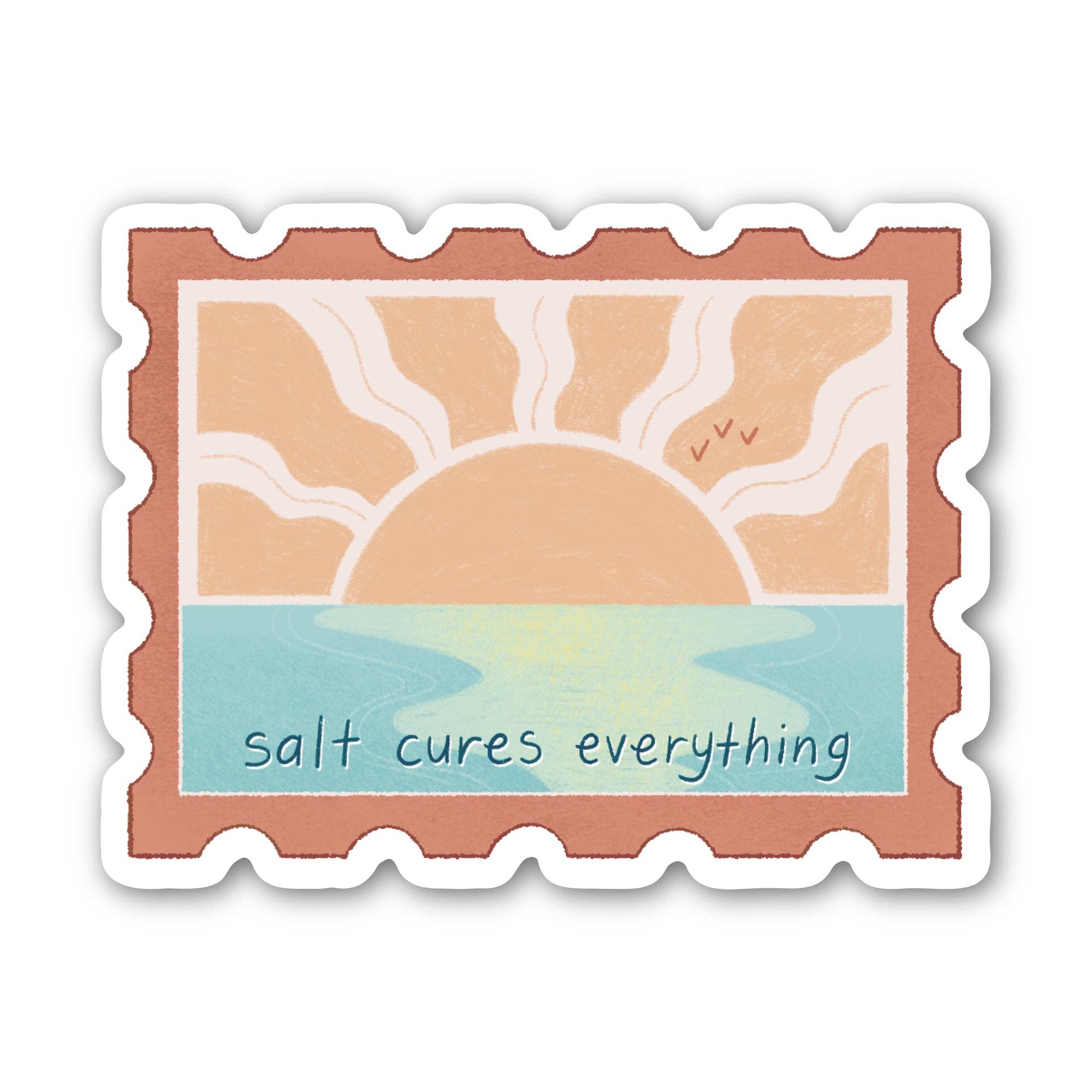 Salt Cures Everything Stamp Beach Sticker