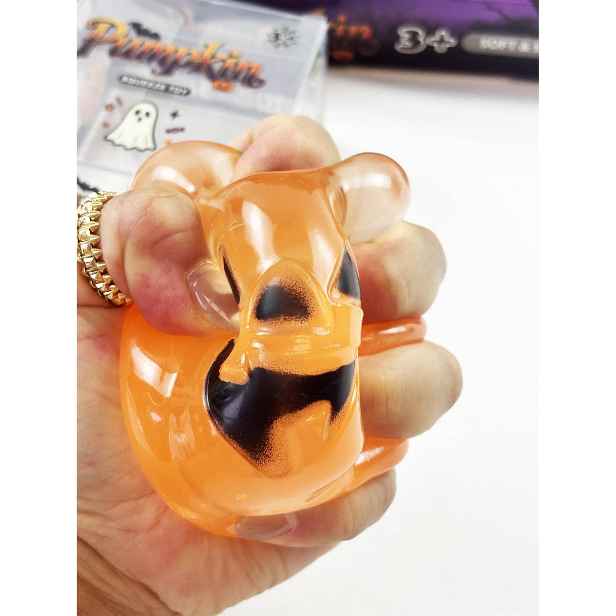 Vaseline Halloween Jack-o-Lantern Pumpkin Squishy Toy: PUMPKIN / ONE(12)